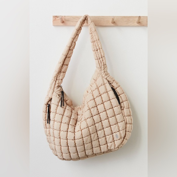Free People Handbags - Free People Quilted Tan Tote Bag